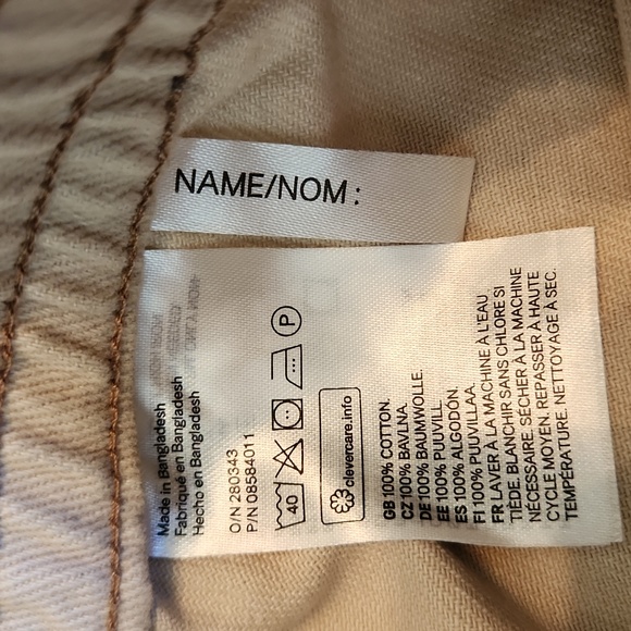 H&M Drawstring Tan Denim Shorts - Picture 4 of 6